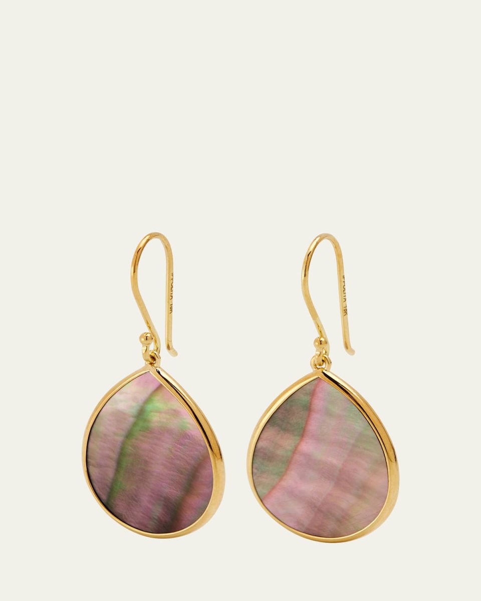 Small Stone Teardrop Earrings in 18K Gold
